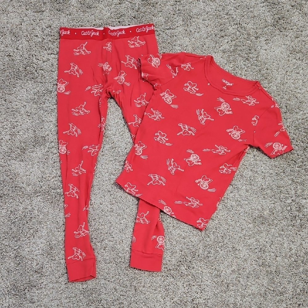 Cat & Jack Size 10 Red Kids Pajama Set